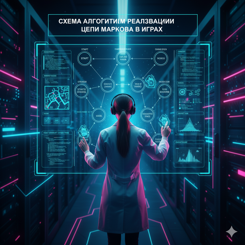 Схема алгоритма реализации цепи Маркова в играх