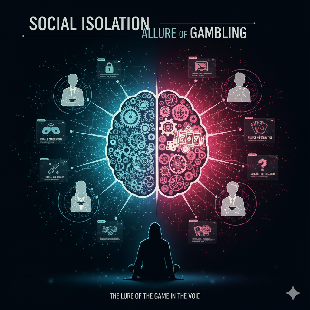 Человек за компьютером играет в азартные игры в одиночестве