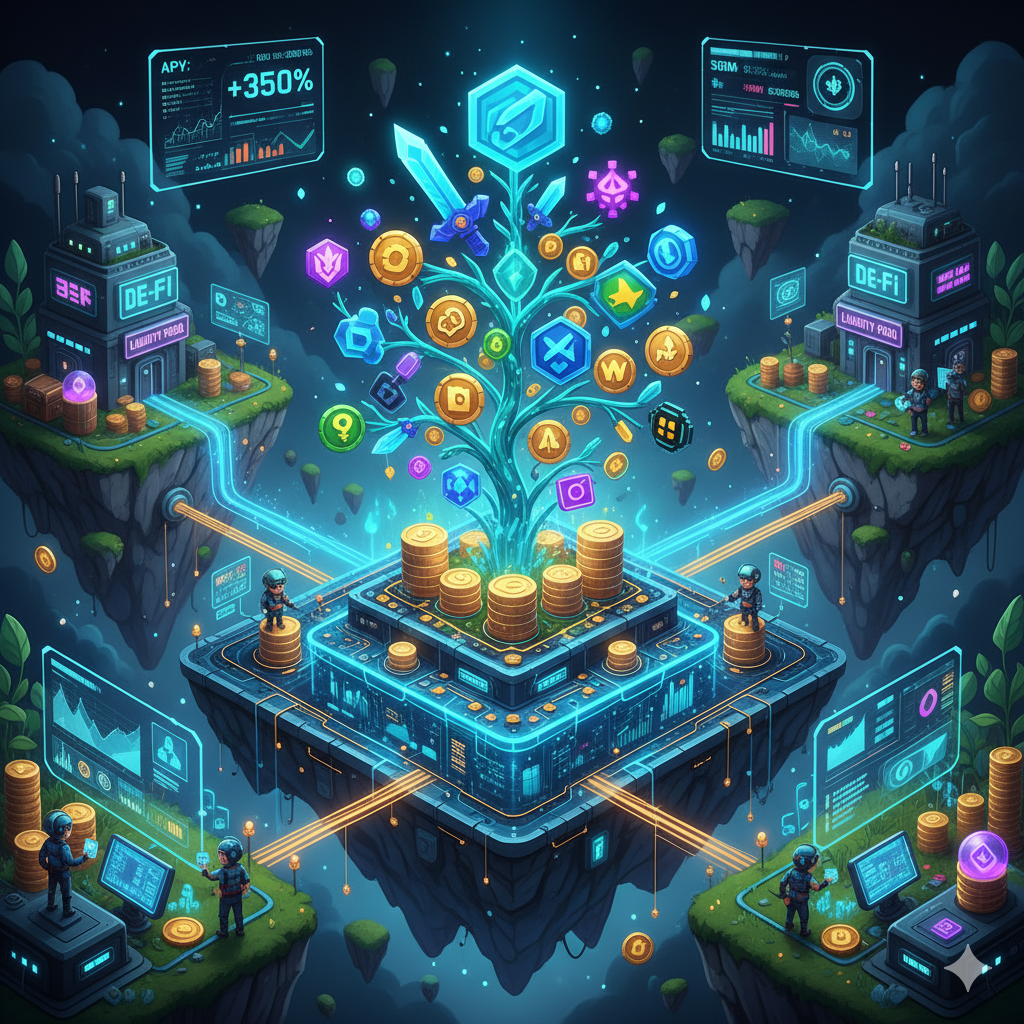 Схема yield farming с игровыми токенами и механизмы получения дохода