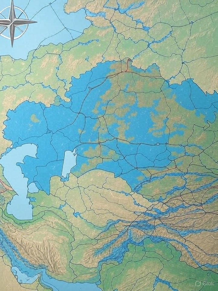 Карта газовой инфраструктуры Казахстана