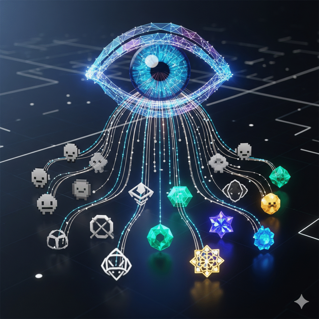 Интерфейс оракула для определения редкости NFT с графиками и метриками