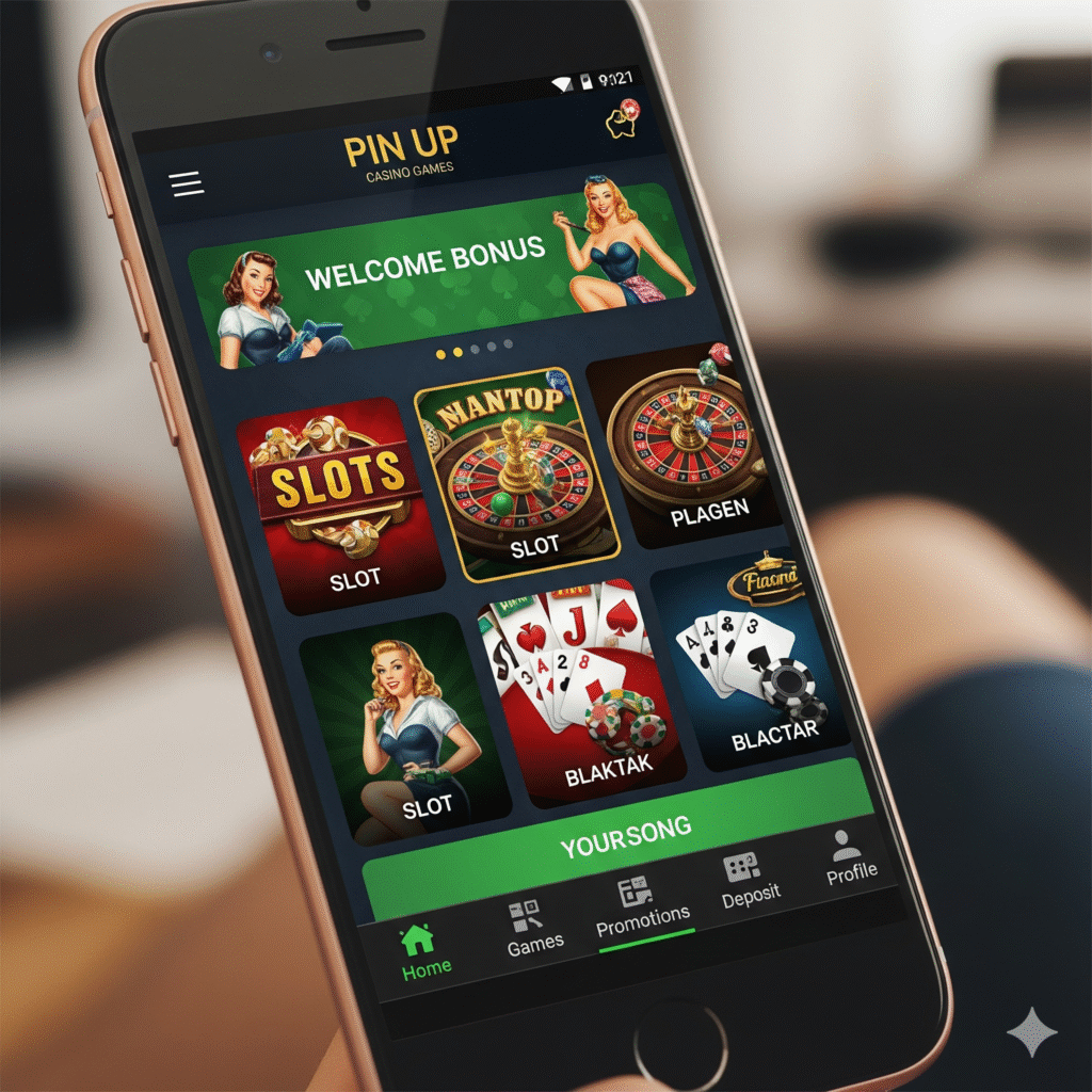 Интерфейс мобильных игр Pin Up казино - адаптация под телефоны