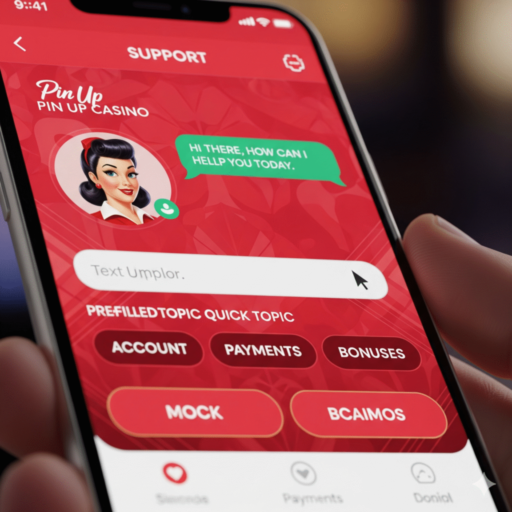 Система поддержки Pin Up казино в мобильном приложении